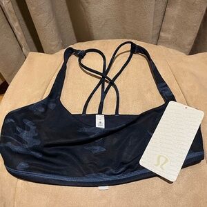 Lululemon Free To Be Bra Long Line NWT Black Camo Size 10